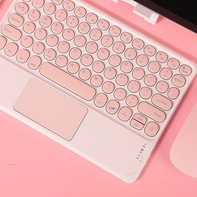 Pastel Wireless Keyboard and Mouse Set