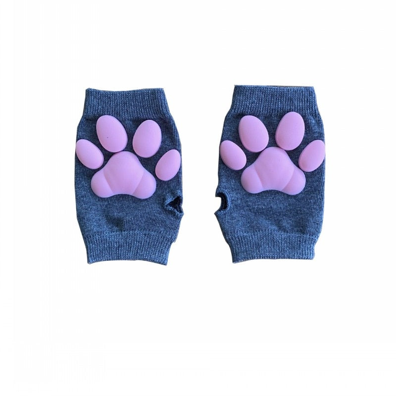 Thigh High Cat Paw Stocking & Arm Warmers