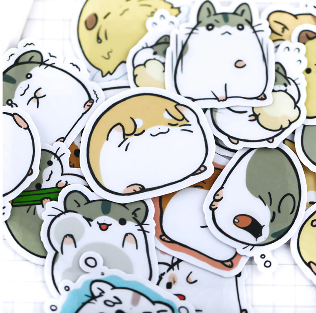 Kawaii Japanese Hamsters Stickers