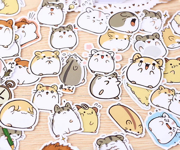 Kawaii Japanese Hamsters Stickers
