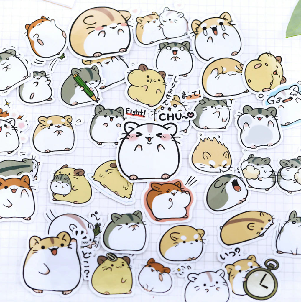Kawaii Japanese Hamsters Stickers