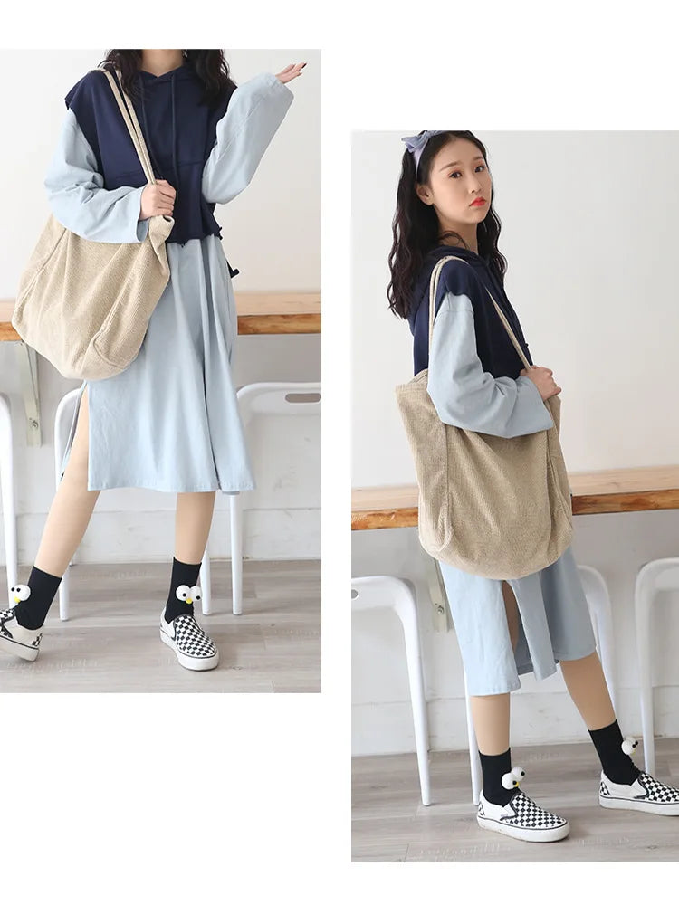 Large Cord Eco Tote Bag
