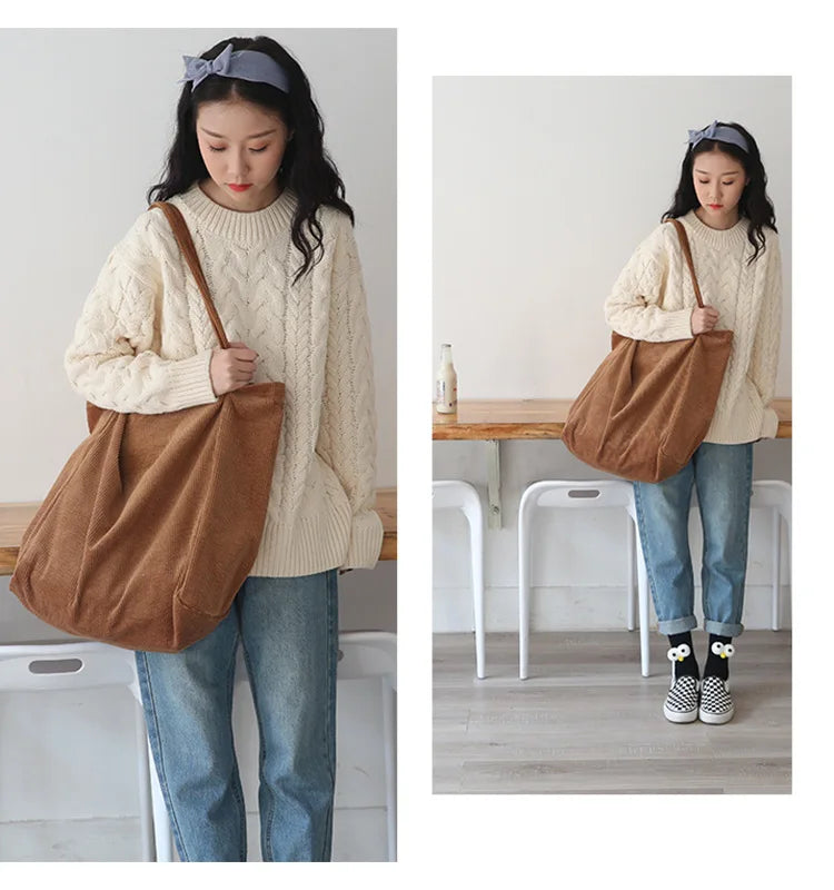 Large Cord Eco Tote Bag