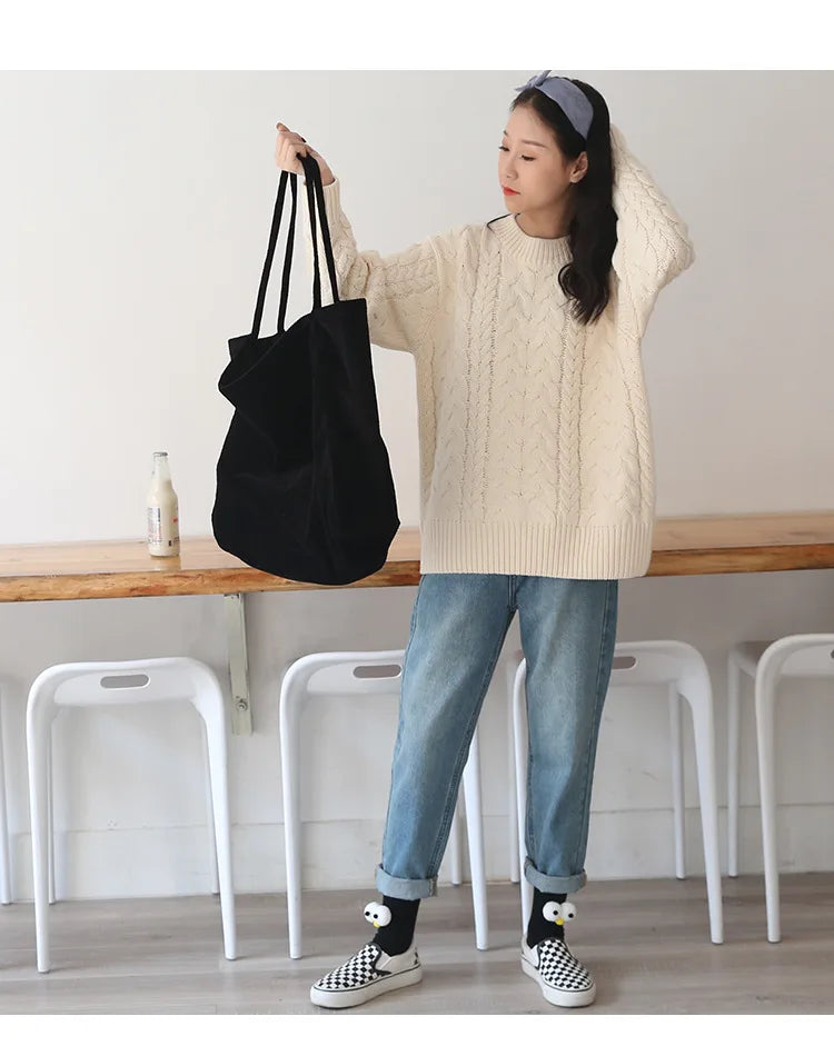 Large Cord Eco Tote Bag