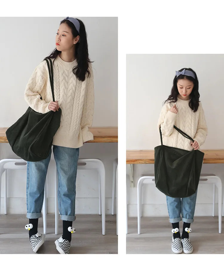 Large Cord Eco Tote Bag