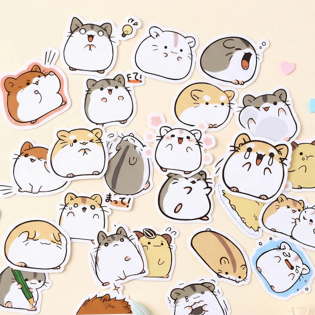 Kawaii Japanese Hamsters Stickers