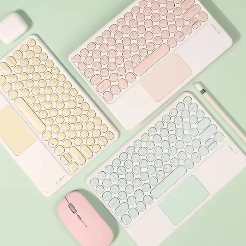 Pastel Wireless Keyboard and Mouse Set