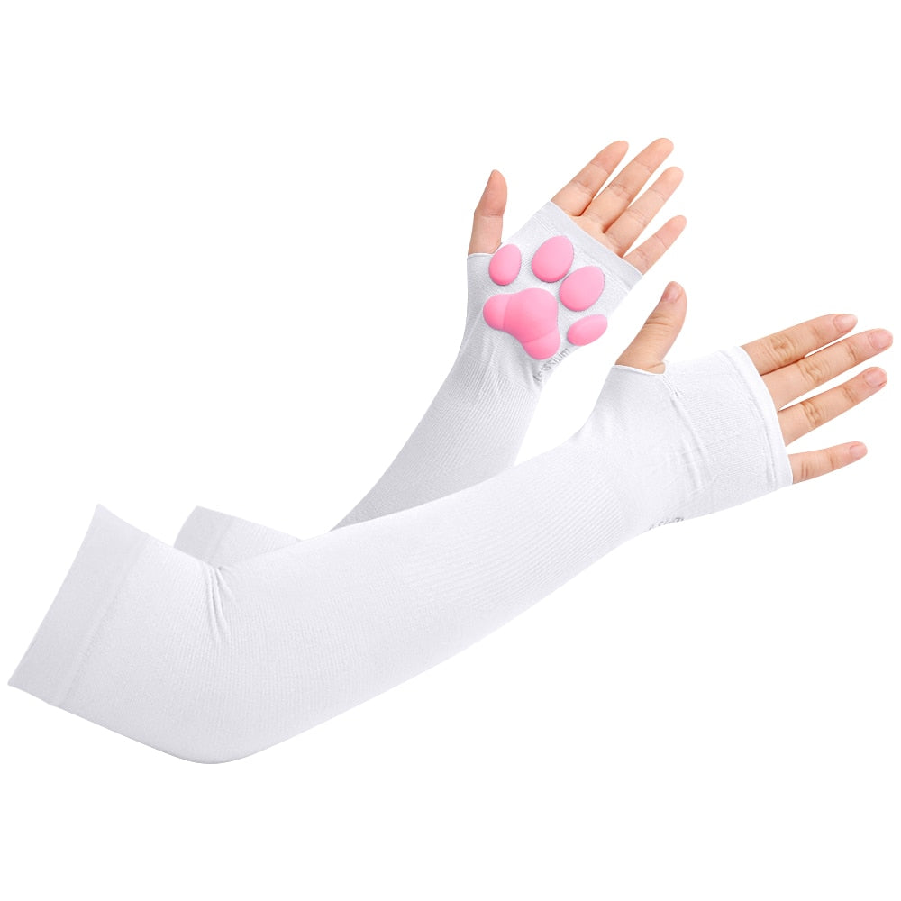 Thigh High Cat Paw Stocking & Arm Warmers