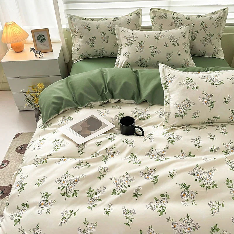 Vintage Chamomile Flower Bedding Set