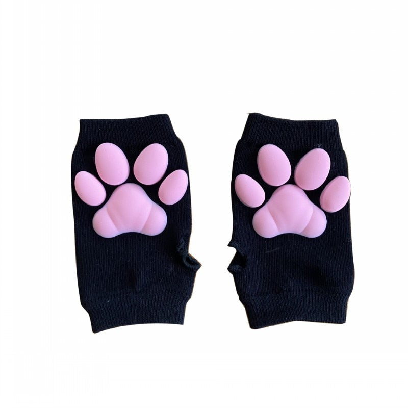 Thigh High Cat Paw Stocking & Arm Warmers