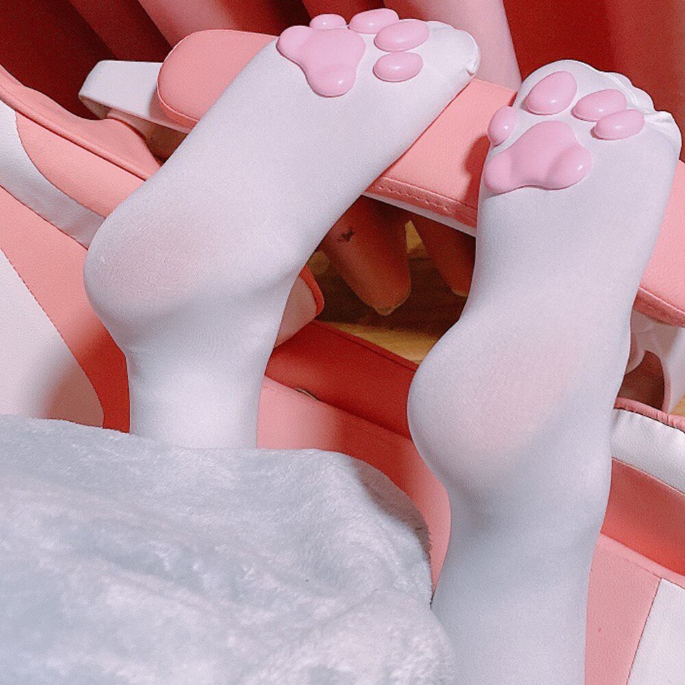 Thigh High Cat Paw Stocking & Arm Warmers