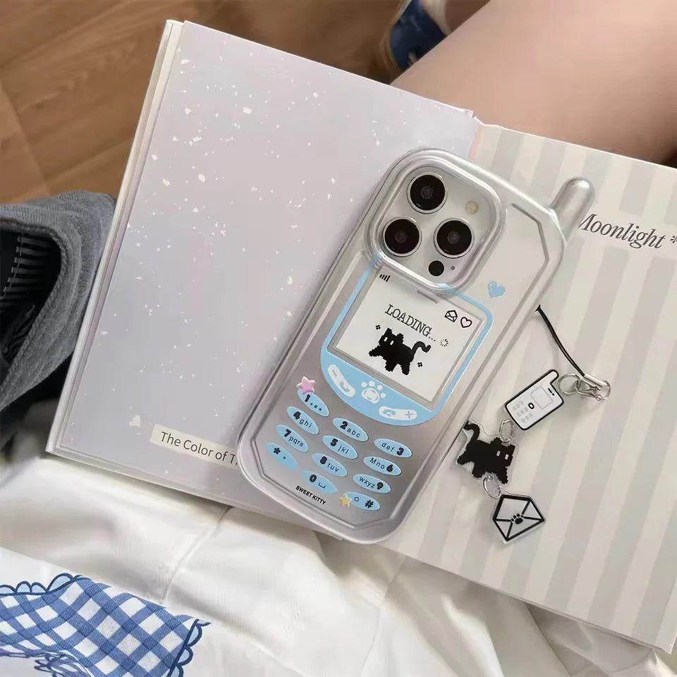 Y2K Pixel Cat iPhone Case