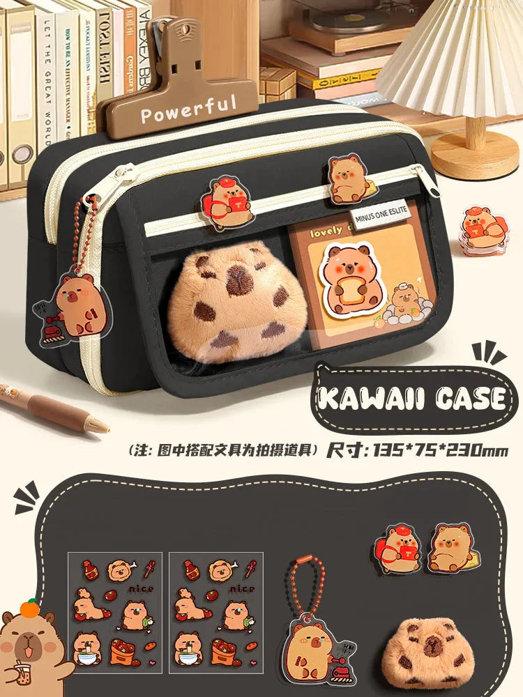 Cute Capybara Stationary Pencil Case