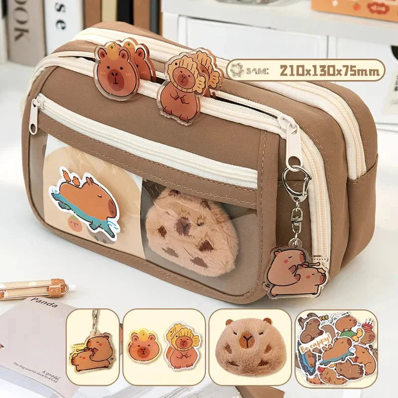 Cute Capybara Stationary Pencil Case