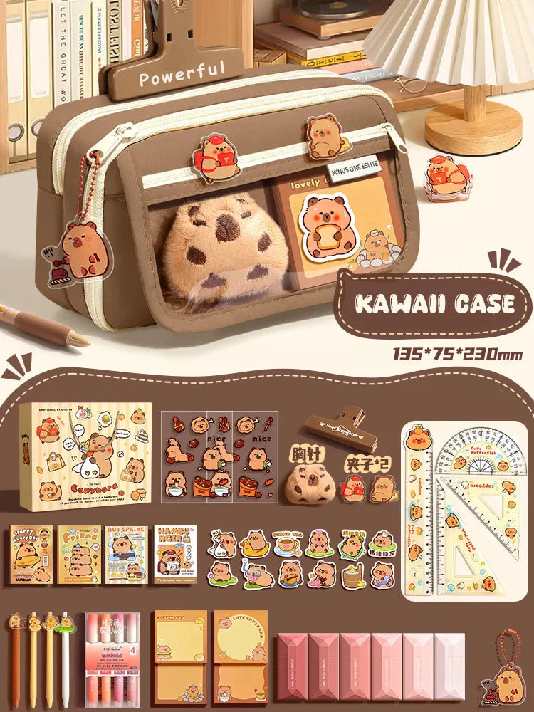 Cute Capybara Stationary Pencil Case