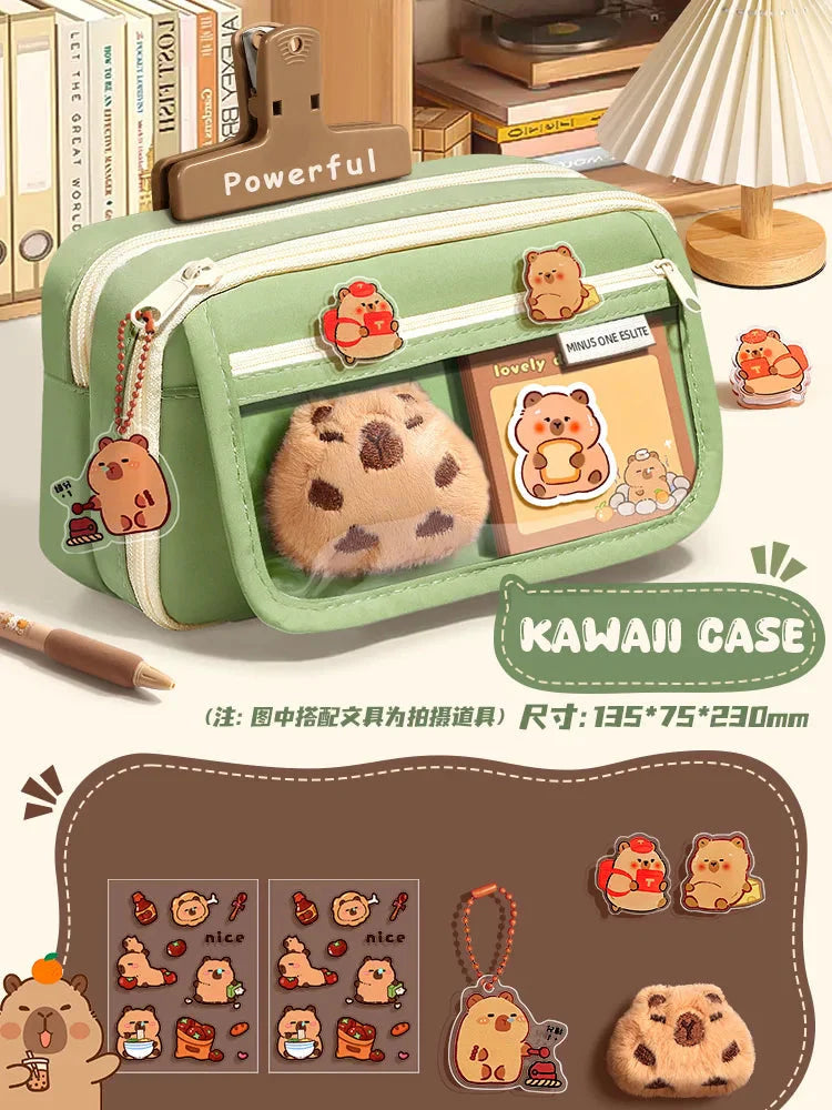 Cute Capybara Stationary Pencil Case
