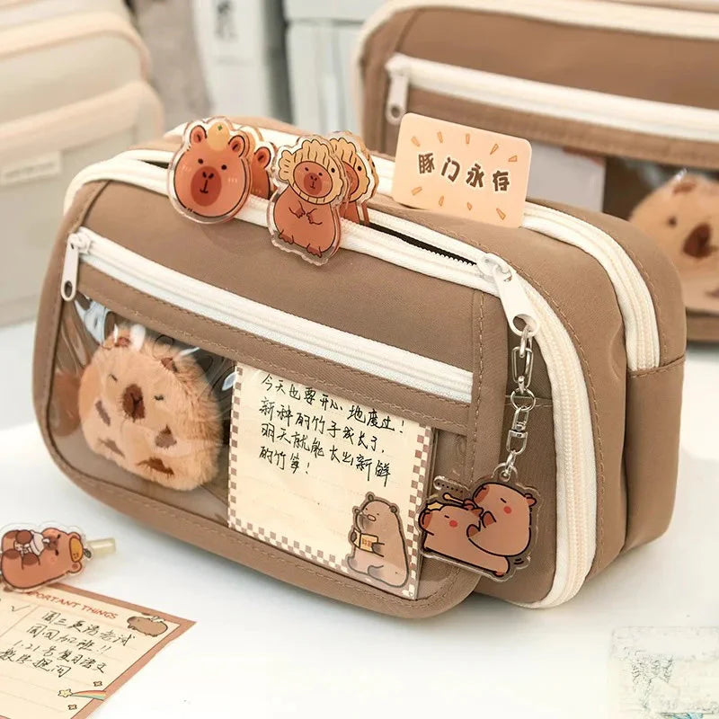 Cute Capybara Stationary Pencil Case