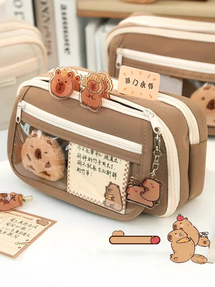Cute Capybara Stationary Pencil Case