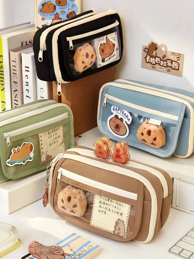Cute Capybara Stationary Pencil Case