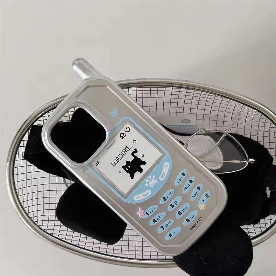 Y2K Pixel Cat iPhone Case