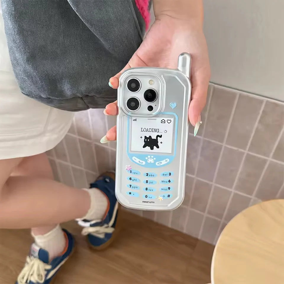 Y2K Pixel Cat iPhone Case