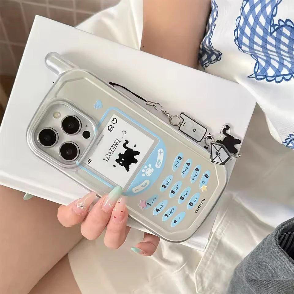 Y2K Pixel Cat iPhone Case