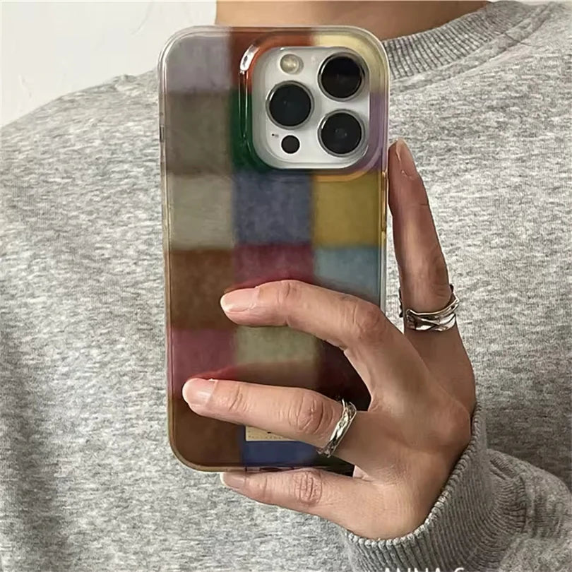 Retro Color Black iPhone Case