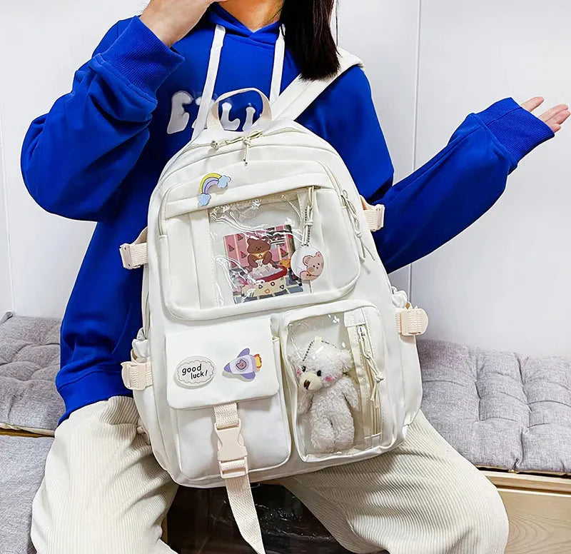Teddy Multi Pocket School Backpack